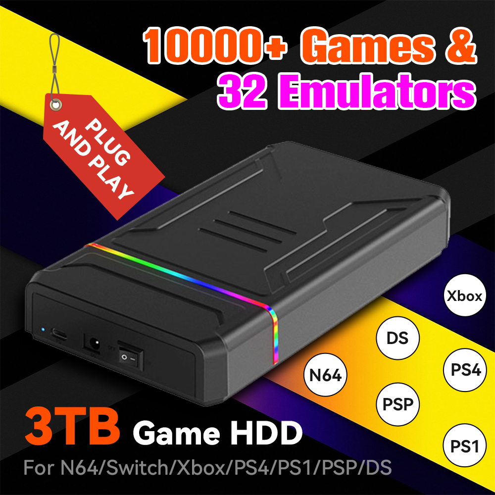 Retro Gaming Hard Drive - Disque dur externe 3TB pour jeux