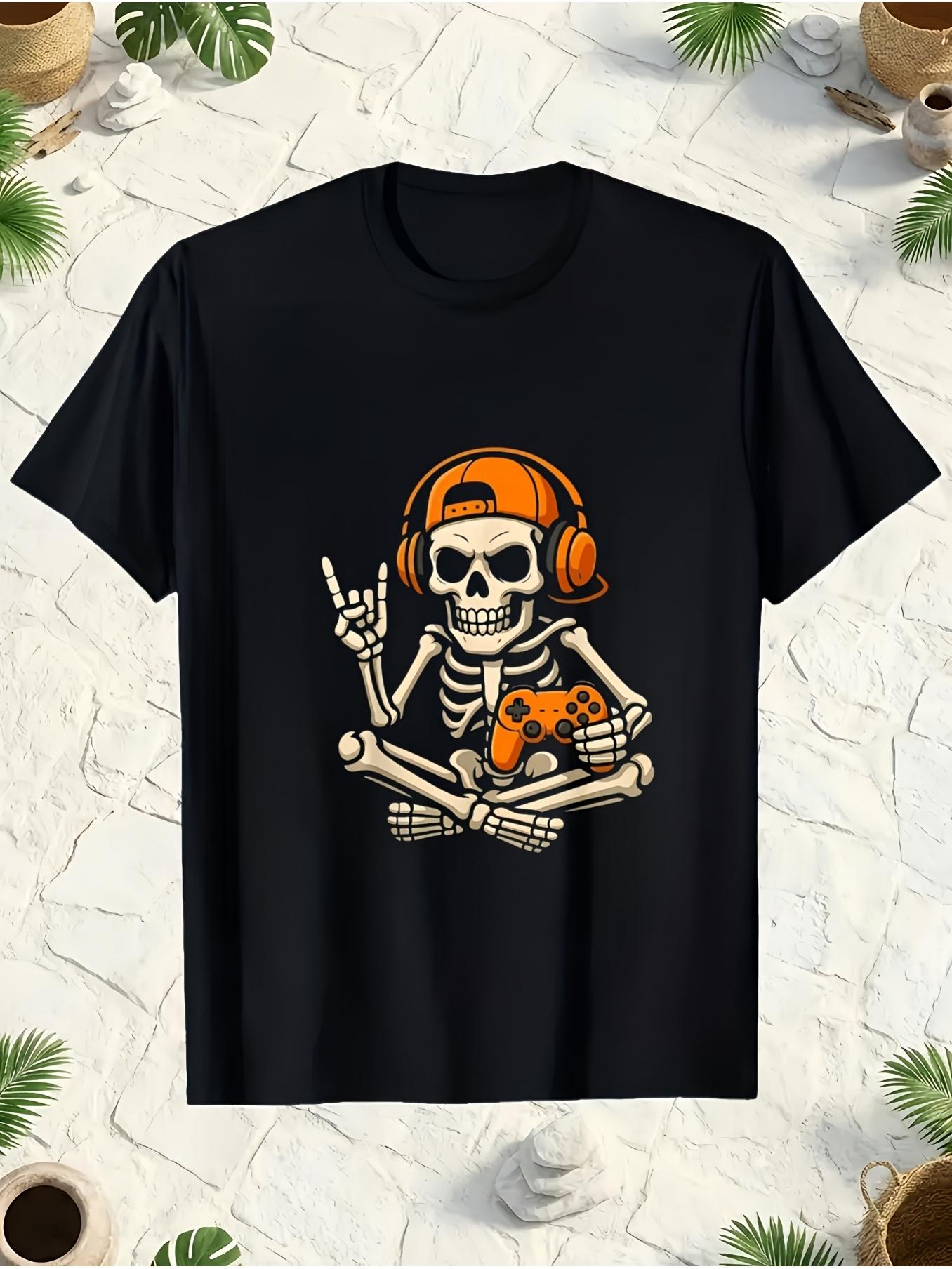 Retro Gaming Events - T-shirt pour homme avec imprimé crâne