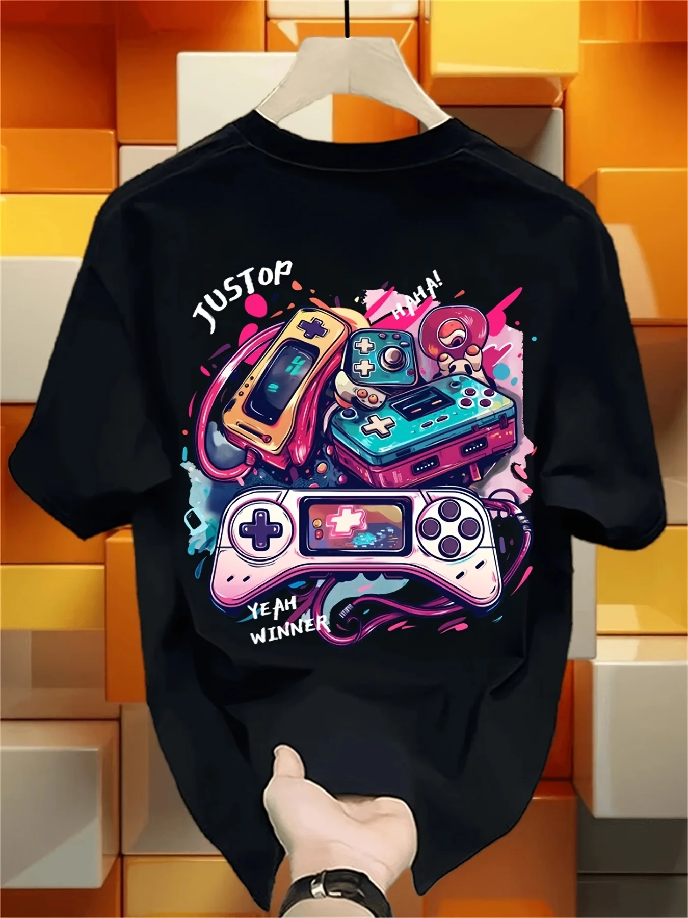 Retro Gaming Jersey - T-shirt rétro imprimé double face avec