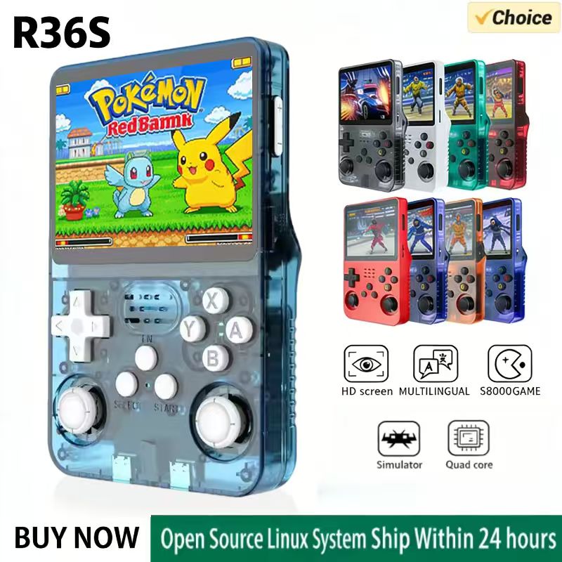 Retro Gaming R36S - Console de jeu portable R36S, système
