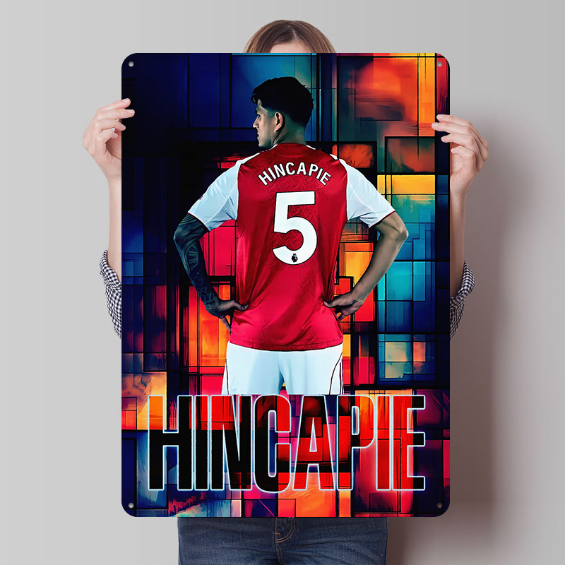 Retro Gaming Jersey - Affiche en fer blanc Hincapie Soccer