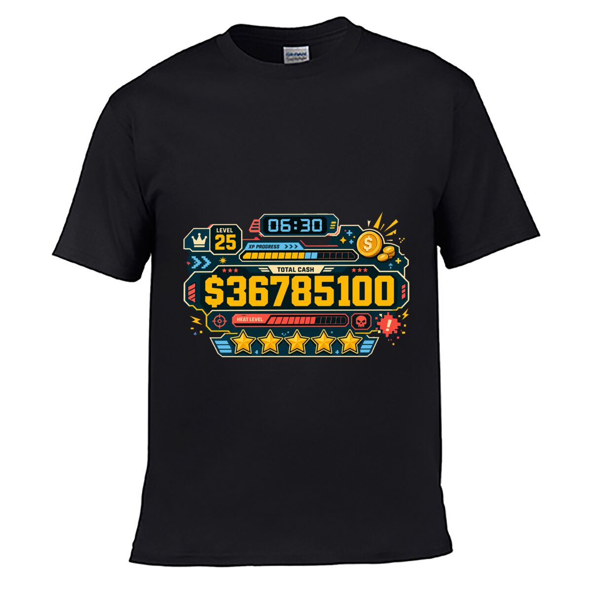 Retro Gaming Shops - T-shirt simple et ample délavé effet