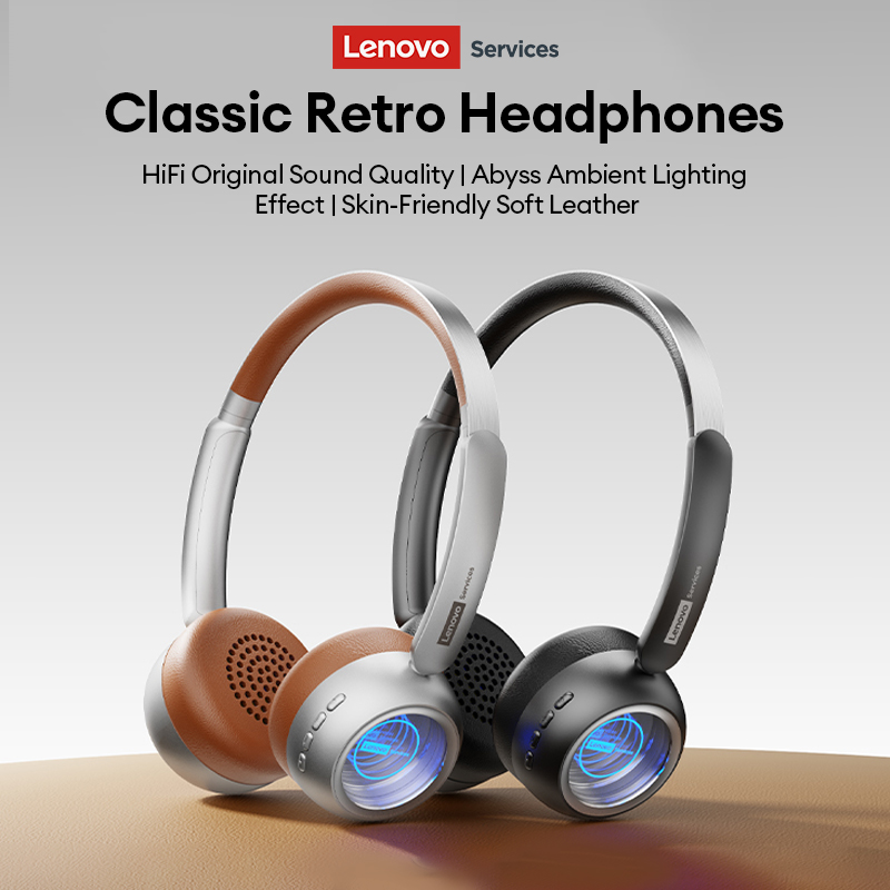 Retro Gaming Cables - Casque sans fil Bluetooth 6.0 Lenovo