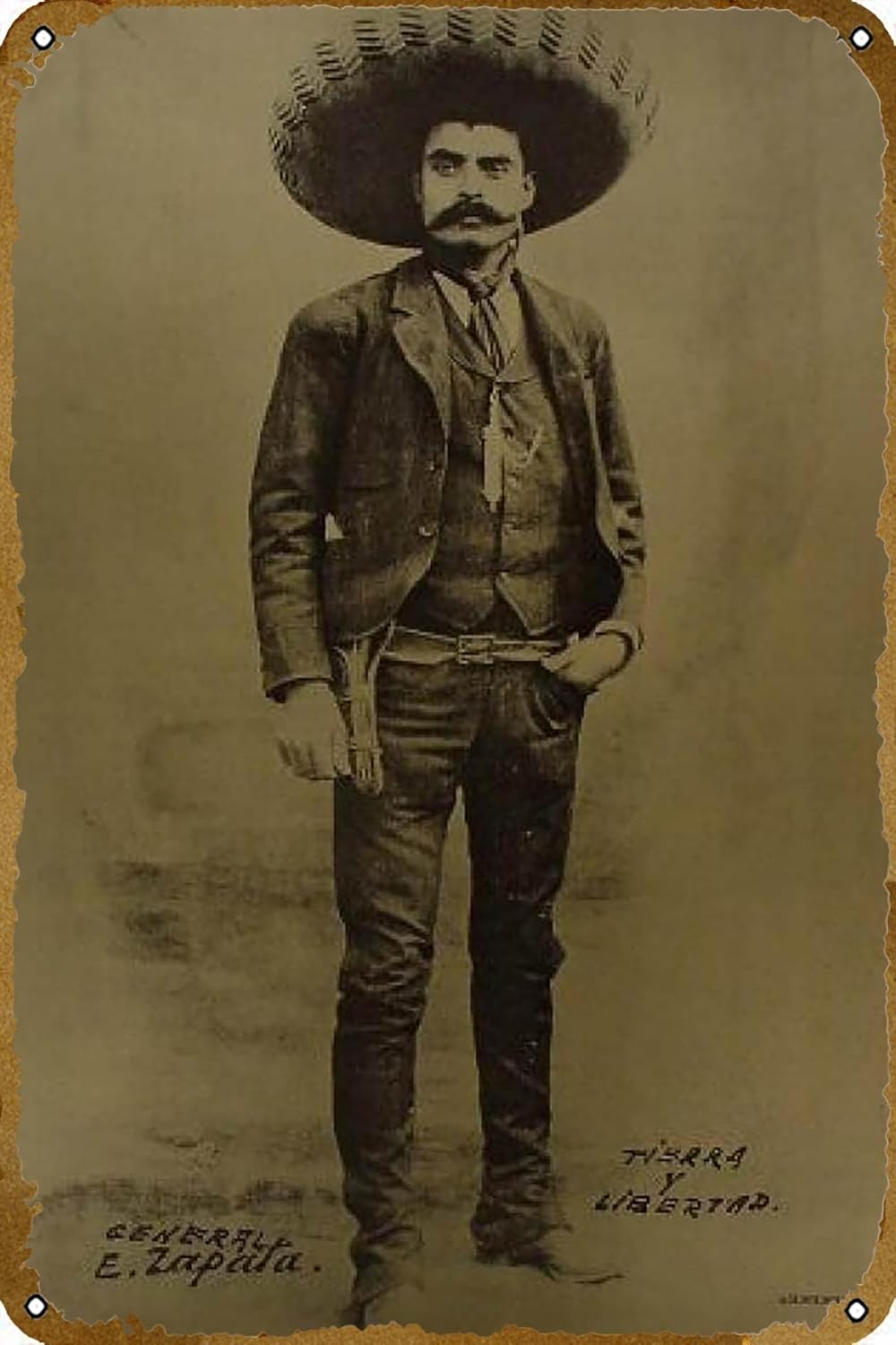 Retro Gaming Pictures - Affiche EMILIANO ZAPATA ZICO-1721 en métal,