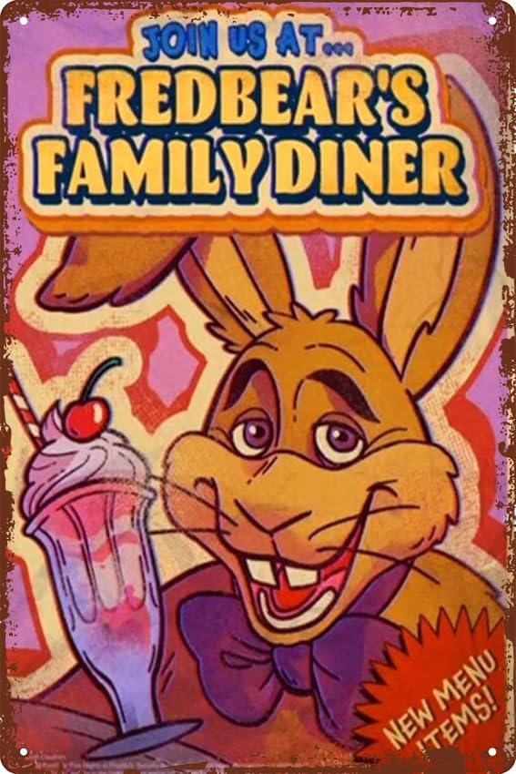 Retro Gaming Pictures - Fnaf-fredbears famille diner pizza 2 affiche