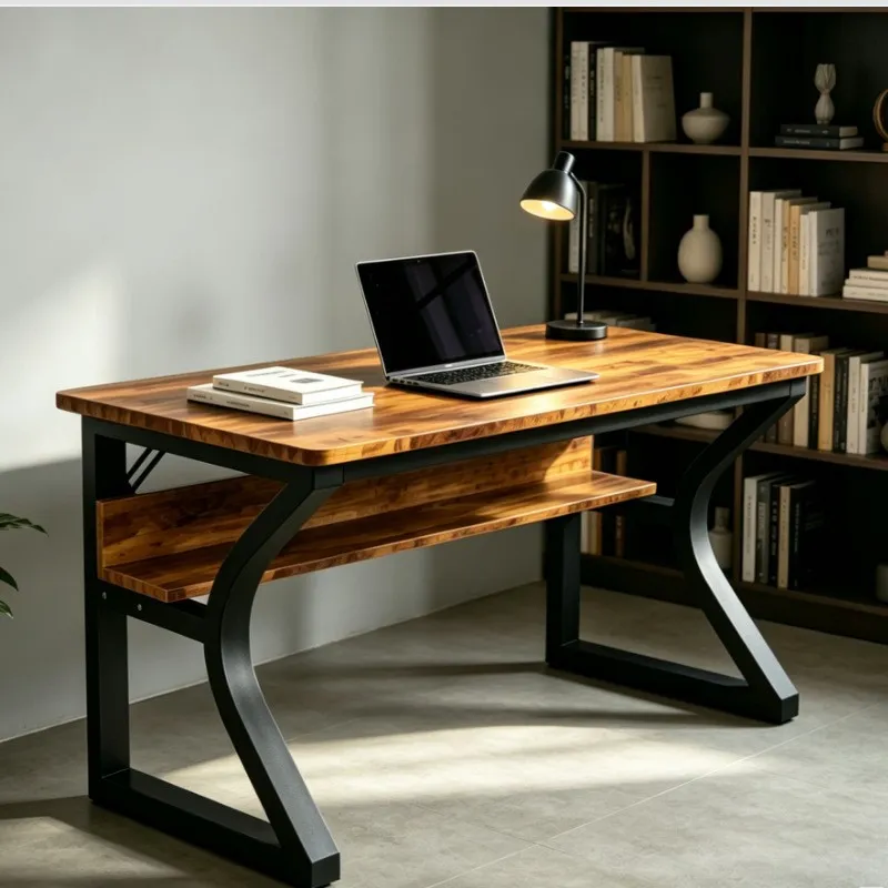 Retro Gaming Style - Bureau d'ordinateur en fer forgé rétro,