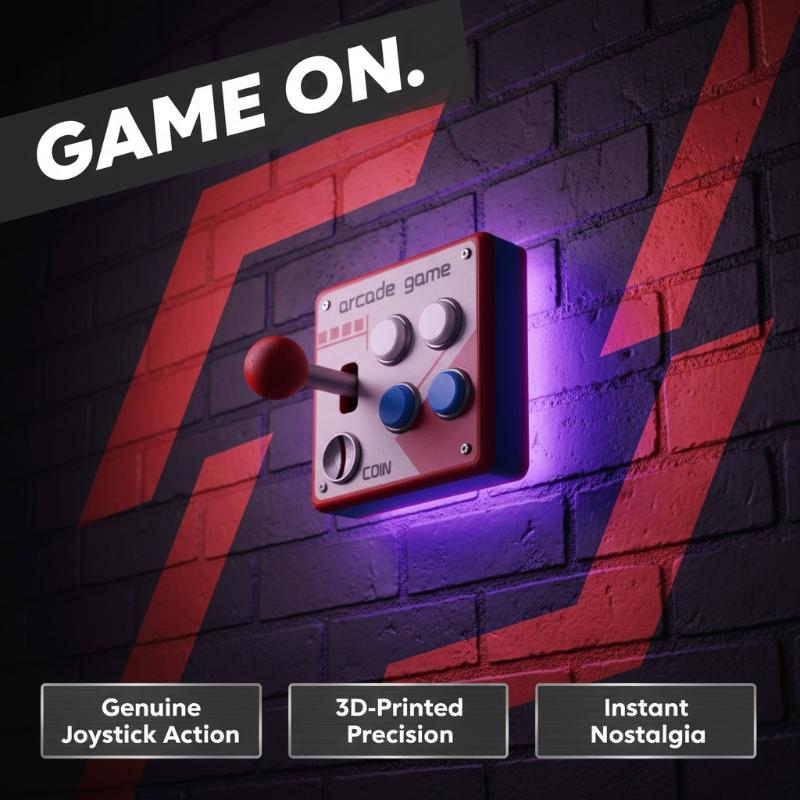 Retro Gaming Style - Plaque de boutons de jeu d'arcade