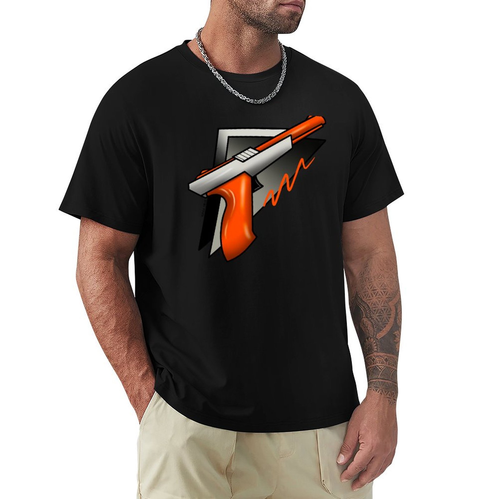 Retro Gaming Gun - T-shirt vintage des années 1980 avec