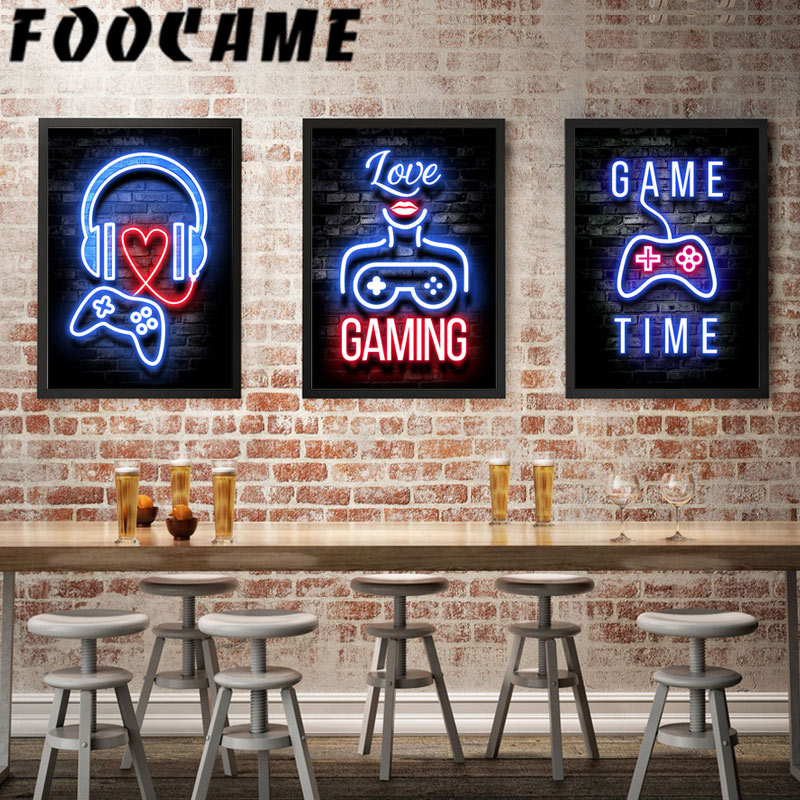 Affiche de Zone de jeu néon, p - Retro Gaming Zone avis et prix