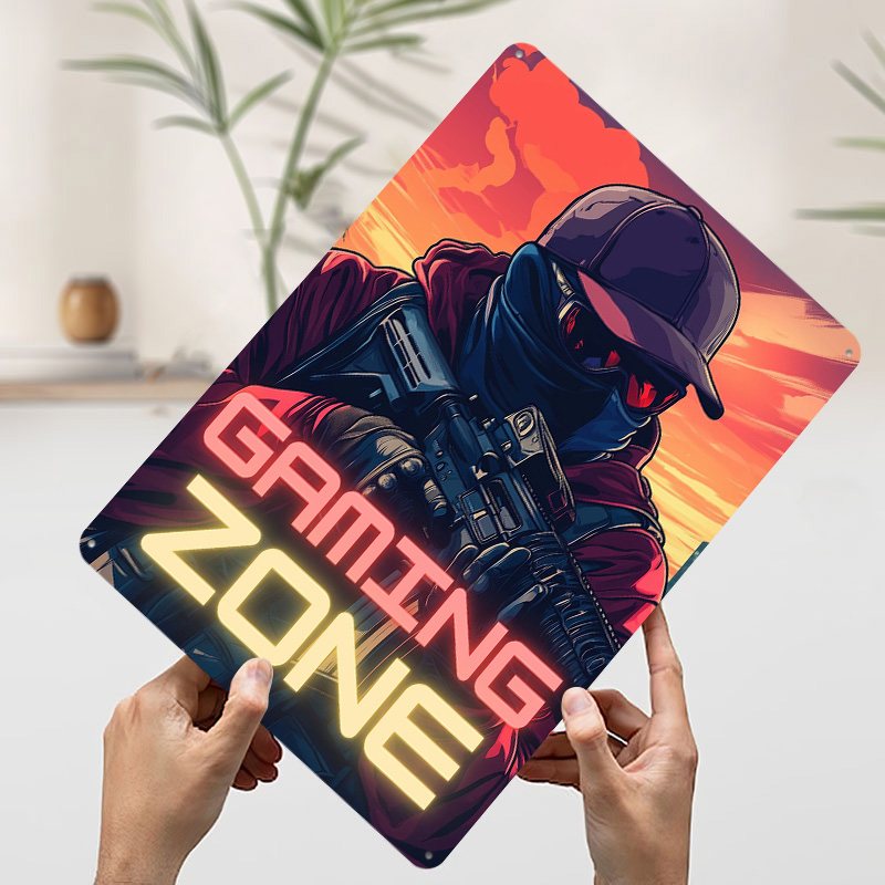Gaming Zone – Affiche en tôle  - Retro Gaming Zone avis et prix