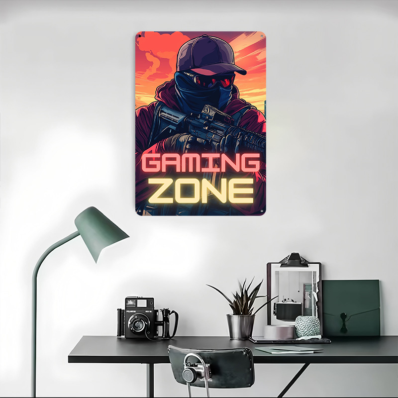 Gaming Zone – Affiche en tôle  - Retro Gaming Zone avis et prix