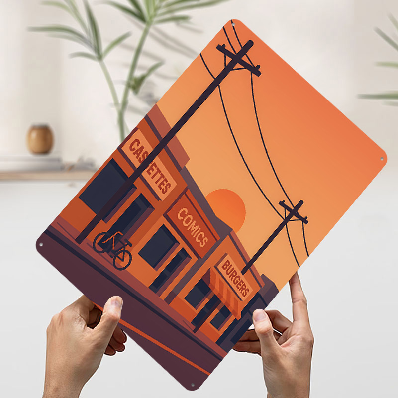 Affiche imprimée Sunset Street - Retro Gaming Shops avis et prix