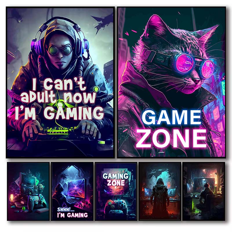 Affiche de zone de jeu rétro P - Retro Gaming Zone avis et prix