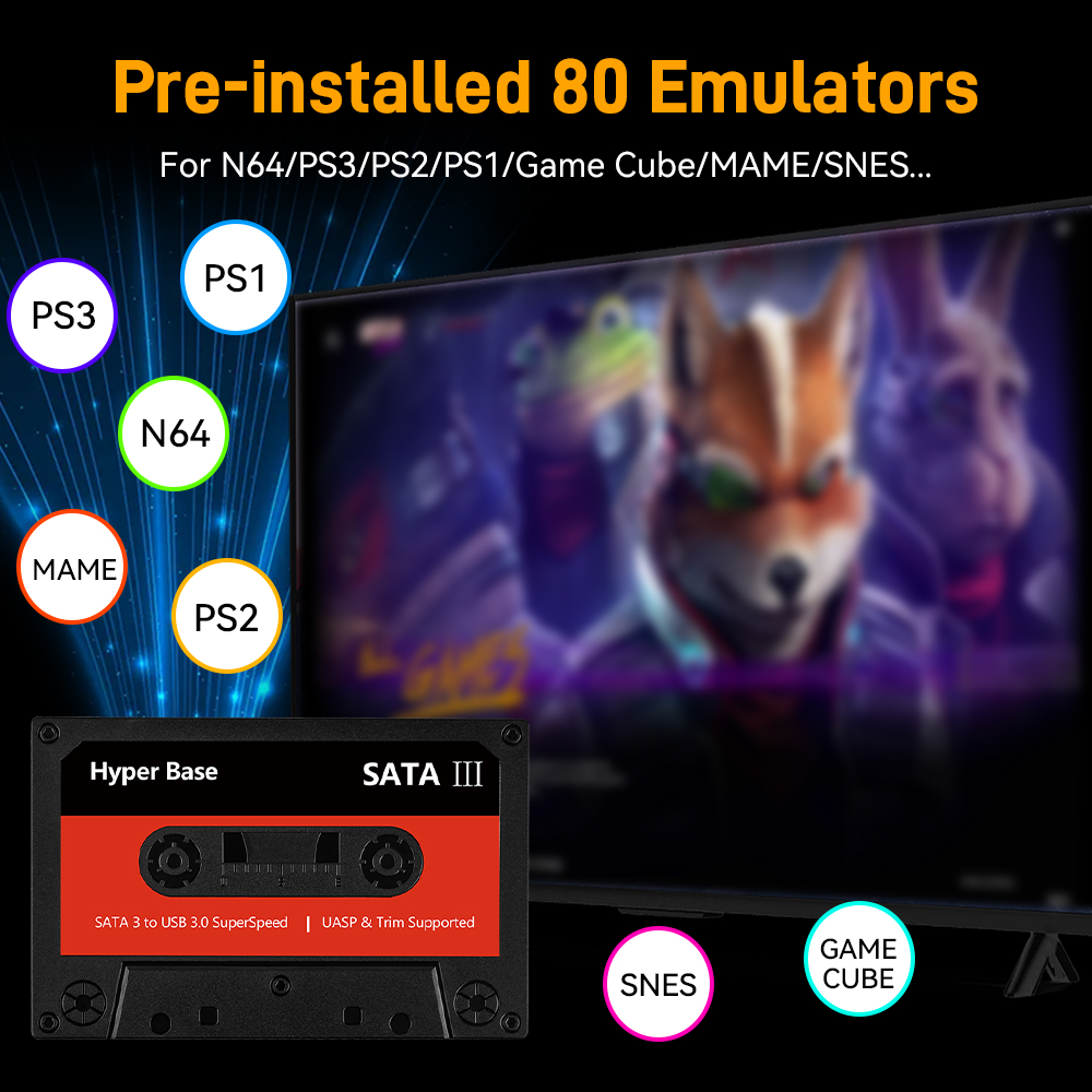 Batocera-Disque dur de jeu ému - Retro Gaming Emulator Console avis et prix