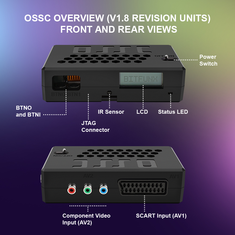 Bitfunx OSSC HW V1.8 Convertis - Retro Gaming Hard Drive avis et prix