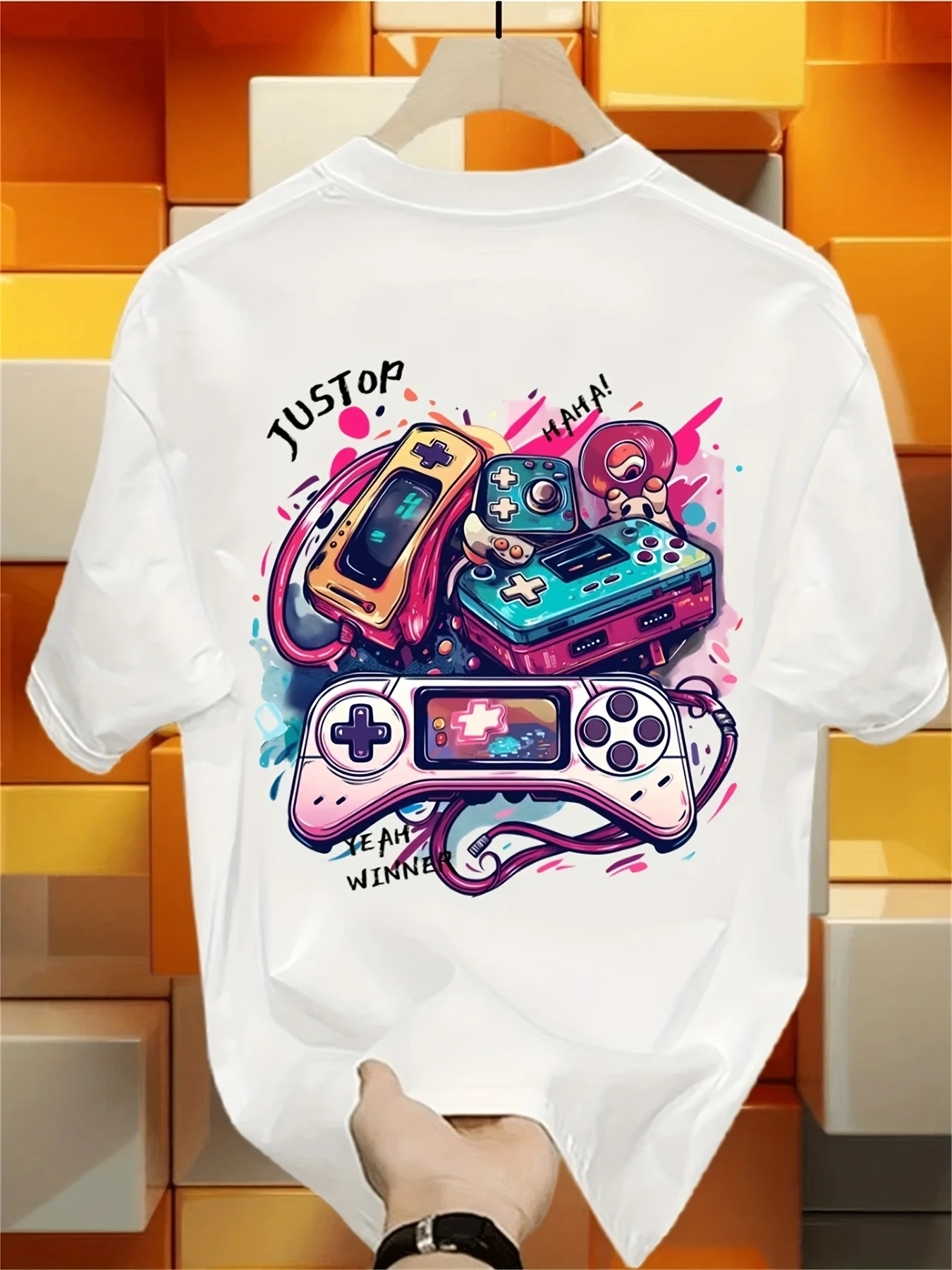 T-shirt rétro imprimé double f - Retro Gaming Jersey avis et prix