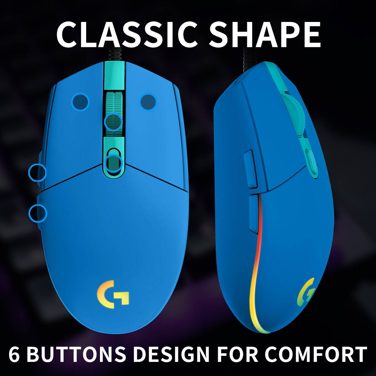 Souris de jeu authentique Logi - Logitech Mouse G203 avis et prix