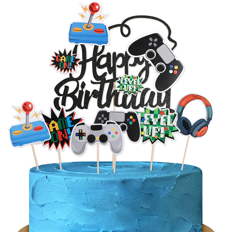 Décoration de gâteau de jeu vi - Retro Gaming Theme avis et prix
