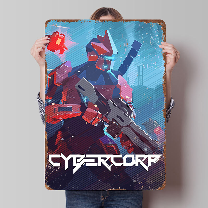 Affiche métallique Cyberpunk R - Retro Gaming Gun avis et prix