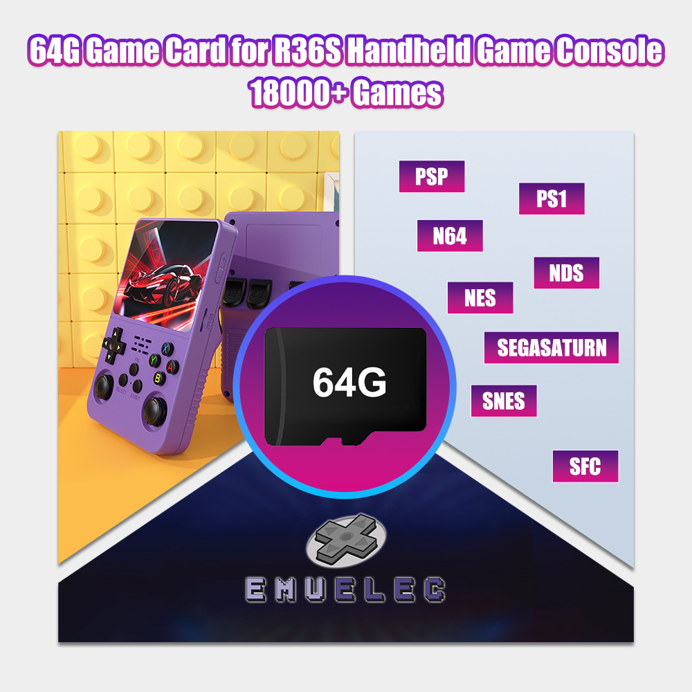 Carte de jeu TF 64 go pour Con - Retro Gaming R36S avis et prix