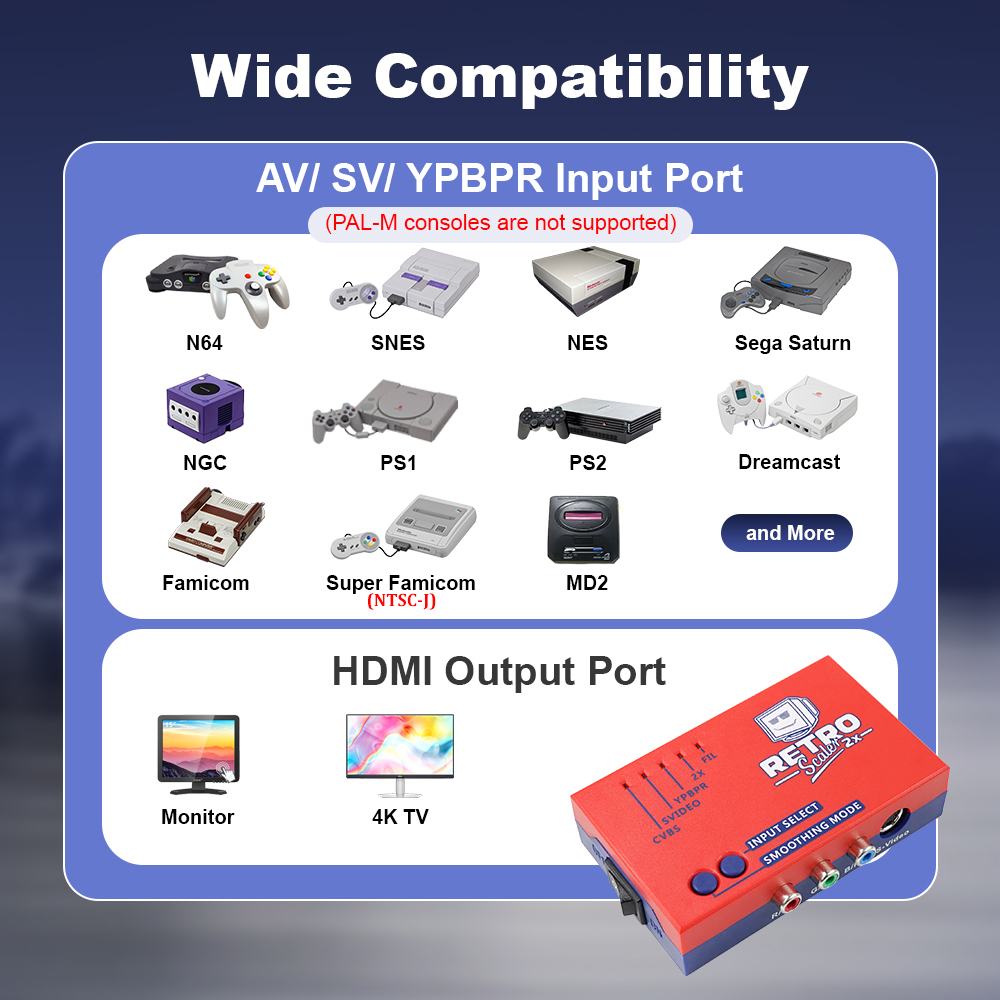 RetroScaler2x AV vers HDMI ®   - Retro Gaming Hard Drive avis et prix